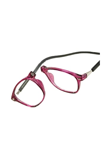 Mıknatıslı Manyetik Boyun Kordonlu Mavi Işık Korumalı Ekran Yakın Okuma Gözlüğü Pembe