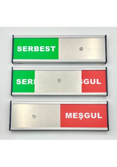 Serbest-Meşgul Tabelası Sürgülü Kapı Yönlendirme Levhası Xl