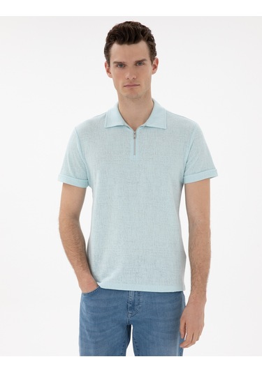 Pierre Cardin Erkek Su Yeşili Tişört 50302586-vr048 Su Yeşili