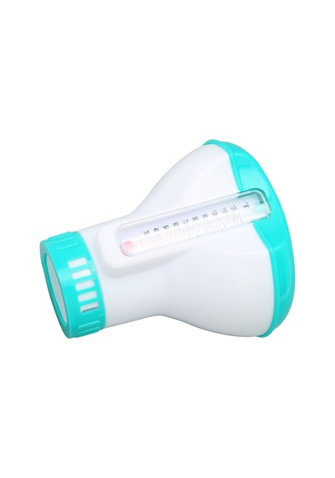 Dofolink Halkaçık Su Temizleyici Ve Termometreli Yüzme Havuzu Klor Tablet Dağıtıcı - Yeniden Kullanılabilir Pp Malzeme İle Göl Mavisi Diğer