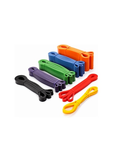 Sones Direnç Bandı Lateks Güç Antrenmanı Direnç Halkası Çekme Hareketi Destekli Halka Yoga Elastik Bant, Özellikler: 2080x4.5x64mm Mavi