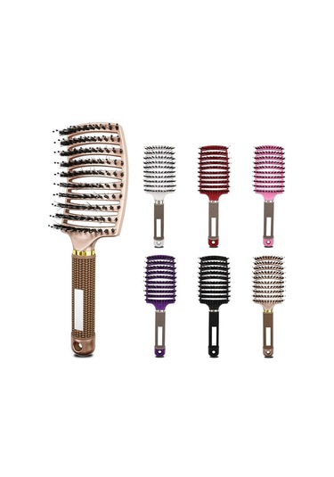 Saç Fırçası Saç Derisi Masaj Tarak Saç Fırçası Kıl Naylon Kadın Islak Kıvırcık Detangle Saç Fırçası Salon Kuaförlük Şekillendirici Araçları İçin