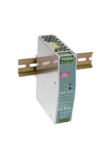 Ortalama İyi Edr-75-24 Ac-dc Anahtarlama Din Ray Güç Kaynağı, 24 Volt, 3.2 Amp, 76.8 Watt