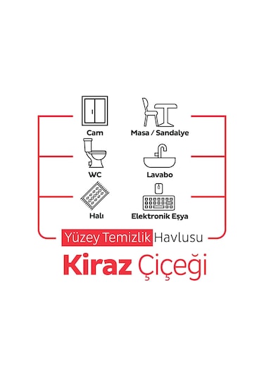 Sleepy Easy Clean Kiraz Çiçeği Yüzey Temizlik Havlusu&Mendili 6x100 (600 Yaprak)