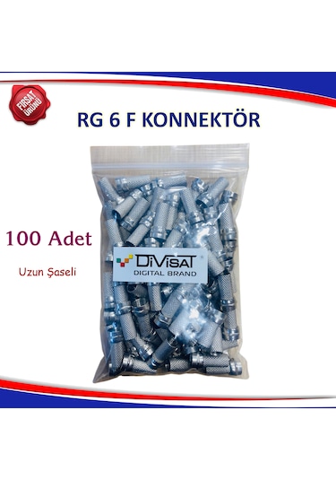 Divisat Rg6 F Konnektör - 100 Adet