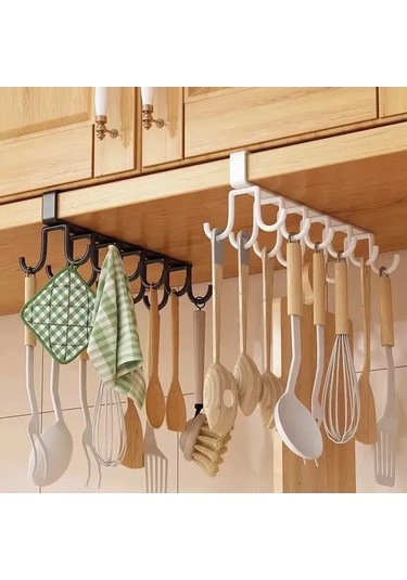 Pazly Pratik Mutfak Askılık - Bardak, Kaşık & Çanta Askısı 27x7 Cm, 2.5 Cm Kalınlık, Çok Fonksiyonlu Kullanım