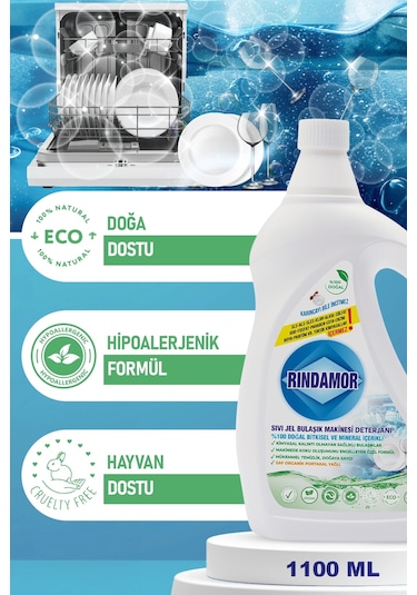 %100 Doğal Bitkisel Sıvı Jel Bulaşık Makinesi Deterjanı - Organik Portakal Yağlı