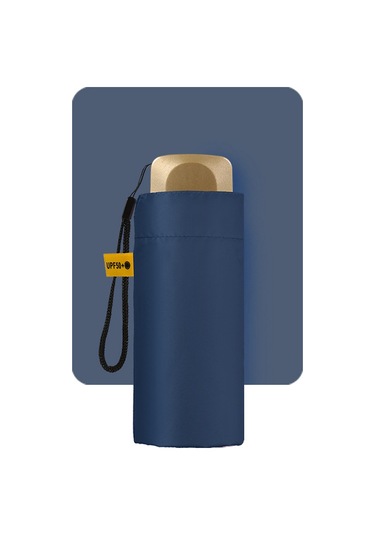 Yystore Ultra Hafif Güneş ve Yağmur Koruyucu Mini Şemsiye Mavi - Siyah Siyah - Mavi