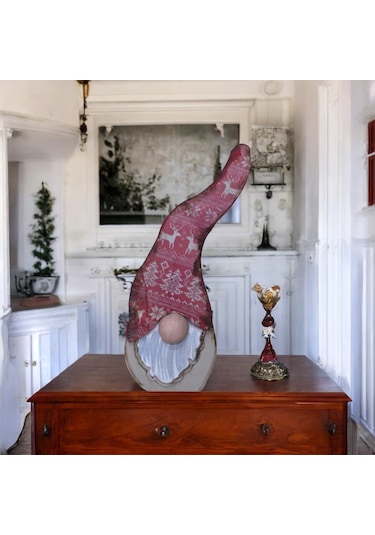 Gnome, Burnuk, Sakallı Kafadar Kar Taneleri Ahşap Dekor