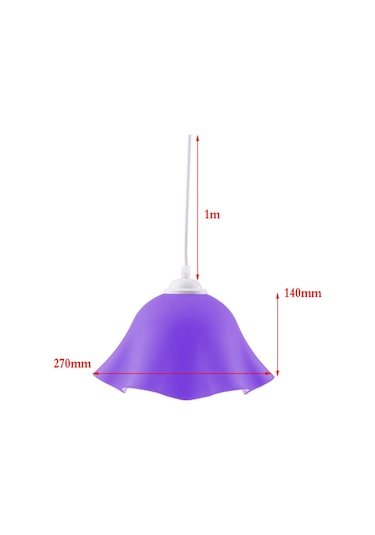 Mor Modern Çiçek Şekilli Tavan Sarkıt Işık Abajur Avize Kırmızı Mor