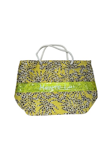 Monte Lui 1011 Plaj Çantası İnce Yaprak Desen Çok Renkli