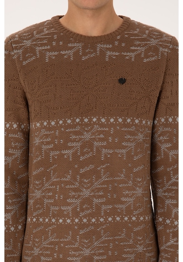 U.S. Polo Assn. Erkek Comfort Fit Bisiklet Yaka Kahverengi Kazak 50308237-VR029 U.S. Polo Assn. Erkek Comfort Fit Bisiklet Yaka Kahverengi Kazak 50308237-VR029