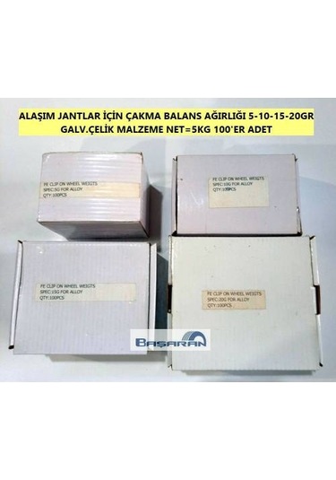 Alaşım Janta Çakmabalans Kurşun Galvanizçelik 5-10-15-20gr - 100 Ad