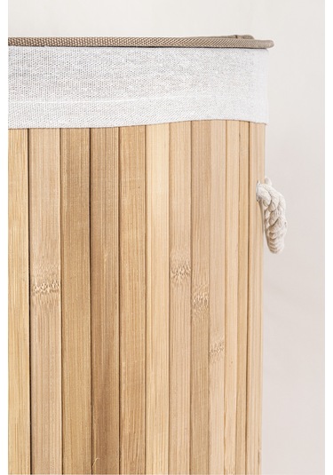 Koza Home Meander Yuvarlak Bambu Çamaşır Sepeti 35x61 55lt 5113 439726 Diğer