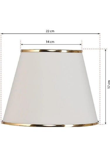 Abajur Şapkası - Yedek Şapka - Abajur Başlığı -kumaş Başlık Bej