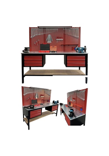 Staxx 2mt 6 Çekmeceli Takım Tezgahı 320 Parça Full Takım Dolabı