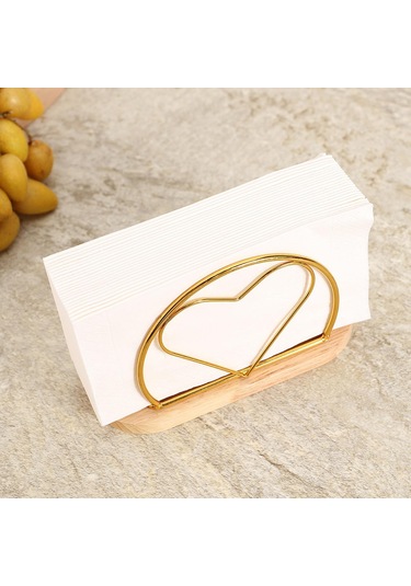 Homyl Masa Masaüstü Süsleme Şekli Için Peçete Tutucu Altın