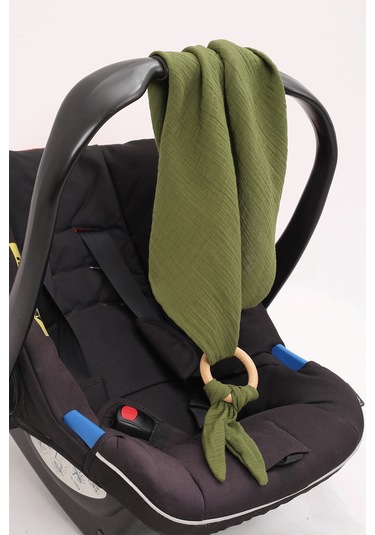 Luckka Çok Amaçlı Müslin Oyuncak , Diş Kaşıyıcı , Puset Oyuncağı , Emzik Tutacağı , Fular - Ztcrınkletoy Haki