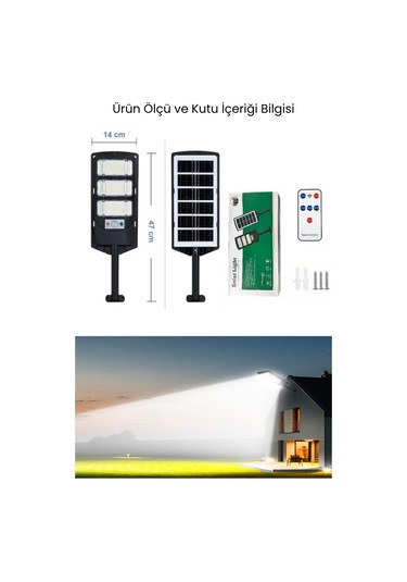 Technojet Solar 144 Led Güneş Enerjili Kumandalı Dış Mekan Hareket Sensörlü Bahçe Aydınlatma