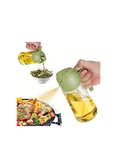 Buffer 2si 1arada Yağ Dökücü Ve Spreyli Yağdanlık Cam Yağ Püskür Şeffaf