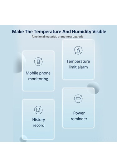 Geeksen Beyaz Wifi Sıcaklık Nem Sensörü - Akıllı Uygulama İle Uzaktan İzleme, Sıcaklık Alarmı Ve Geçmiş Veri Kaydı Pil Dahil Değil Beyaz