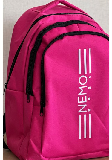 Nemo Bags Unisex Pembe Sırt Çantası Büyük Boy Okul Spor Çantası