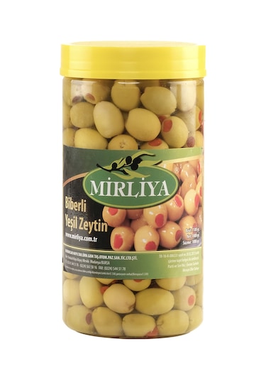 Mirliya Yeşil Zeytin Biber Dolgulu 1 KG