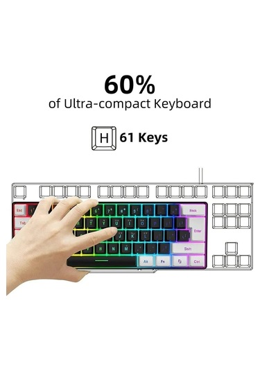 K-620 Ayrılabilir Type-c Kablolu Brown Switch Hot Swap Mekanik Klavye