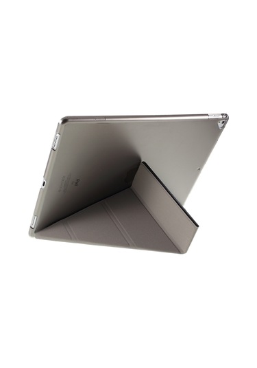 iPad Uyumlu Pro 12,9 İnç Dört Katlı İpek Dokulu Origami Standlı Akıllı Deri Kılıf