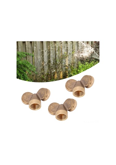 Shineyee 3 Adet Bakır Tarım Sulama Spreyi, G1/2 Dn15 Teli, 2 Başlı Yüksek Basınçlı, Atomizasyon Etkili, Bahçe Zirai Sulama İçin