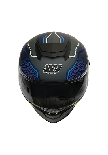 My Helmets Mks001-rgby Yarış Spoiler Güneş Vizörlü Şeffaf Full Face Motosiklet Kaskı Çok Renkli