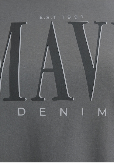 Mavi - Mavi Logo Baskılı Gri Tişört 1611990-70122 Gri