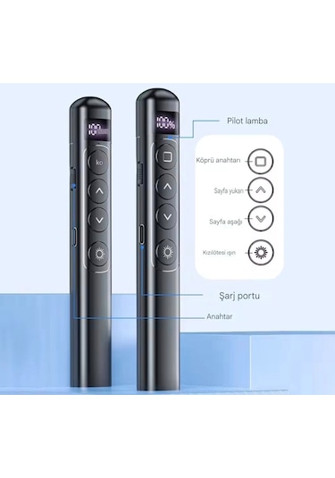 Global S7 Pointer Dijital Led Ekran Şarj Edilebilir Lazer Sunum Kalemi