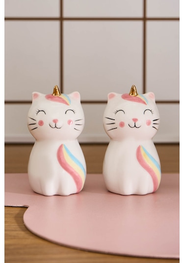 Karaca Kitty Tuzluk Ve Biberlik Beyaz Beyaz