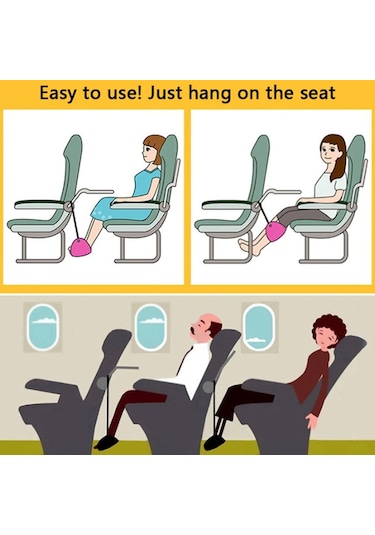 Sones Seyahat Ayak Dayanağı Hamağı Ofis Eğlence Pedalı, Renk: Gül Kırmızı Bölünmüş Diğer