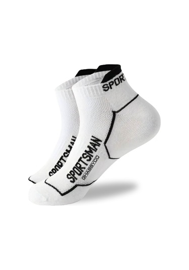 6 Çift Nefes Alabilen Ter Emici Koşu Futbol Fitness Antrenman İçin Erkek Kısa Spor Çorap Beyaz