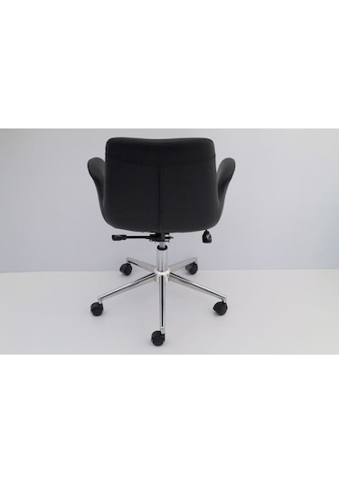 Hava Siyah Deri Ofis Personeli Çalışma Koltuğu
