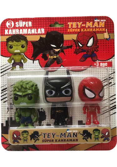 Mini 3 Lü Figür Oyuncak - Pop Marvel Süper Kahraman Oyuncak
