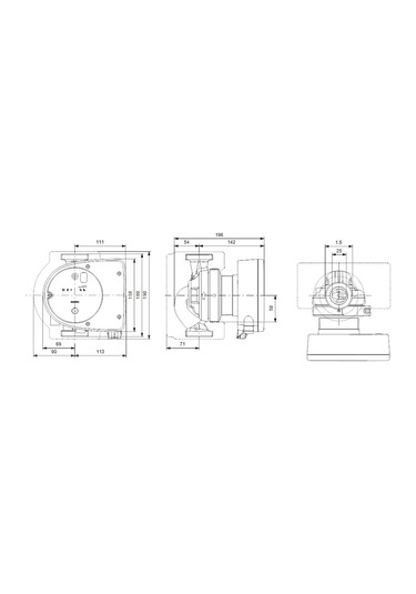 Grundfos Magna1 25-80 180 Mm 100-125.000 Kazan İçin Frekans Konvertörlü Sirkülasyon Pompası 8mss 8.5m³/h