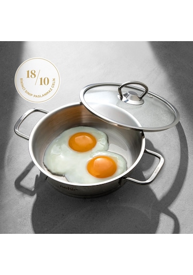 Nehir Silver 6 Parça Paslanmaz Çelik Sahan Seti (16-18-20 CM)