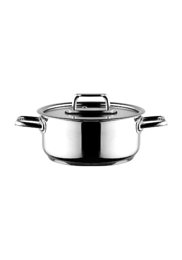 Aryıldız Colombus Metal Kulp Cam Kapak Derin Tencere - 18 Cm