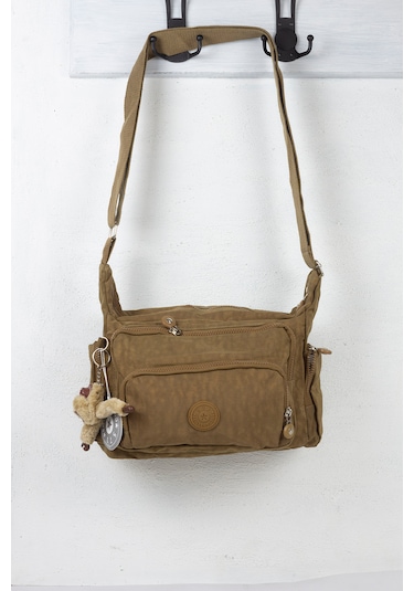 Krinkıl / Klinkır Su Geçirmez Kumaş Çok Gözlü Çapraz Kol Ve Omuz Postacı Çantası 116g Taba