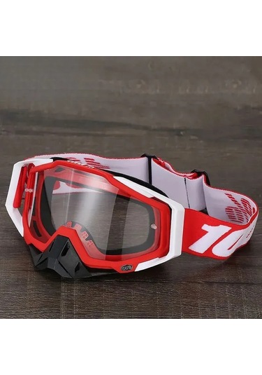 Gajeena Motorcycle Güneş Gözlüğü - Abs Kasa, Pc Lens, Rüzgar Toz Koruması, Uv Filtre, Elastik Ayarlanabilir Kaymaz Kayış - Unisex Outdoor Spor