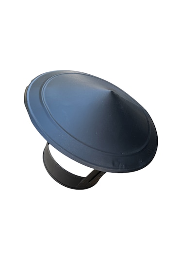 Baca Şapkası Mat Siyah 13 Cm Çapında Borulara Uyumlu Kalın Malzeme