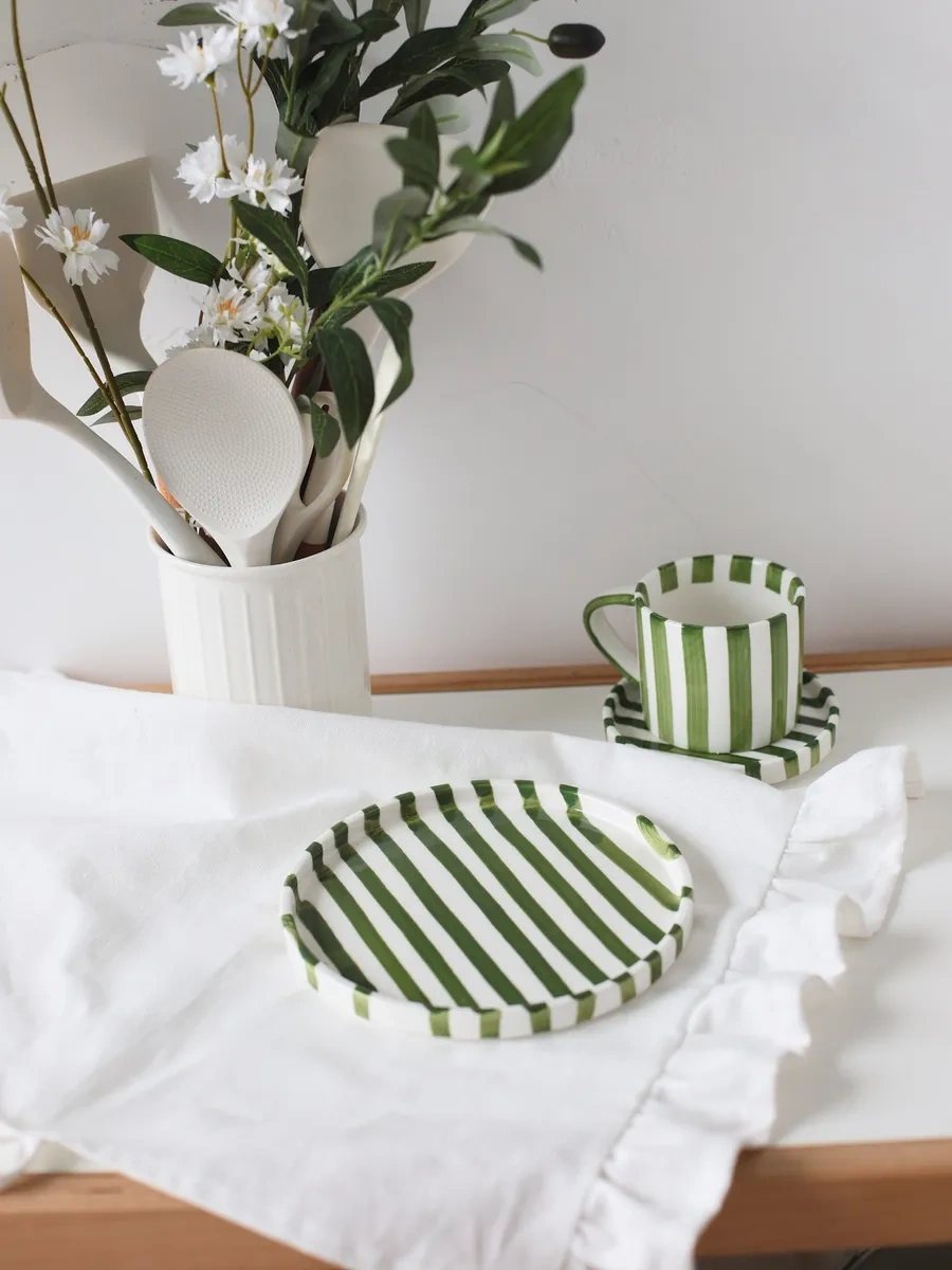 Home Lovers Kenarları Olan Düz Seramik Servis Tabağı 367988131 Sütlü