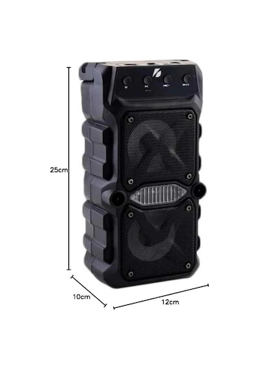 Bluetooth Hoparlör Çift Mikrofonlu Güçlü Ses Kaliteli Kesintisiz Kablosuz