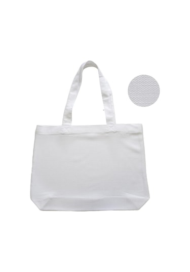 Keten Görünümlü Körüklü Kadın Kol Ve Omuz Çantası Kar Beyaz-1410