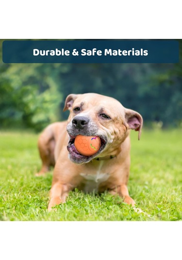 Geekyou Evcil Hayvanlar İçin Akıllı Işıklı Zıplayıcı Top - Sarı, Ip54 Su Geçirmez, 4 Saat Çalışma Süresi, Abs+tpu Malzeme