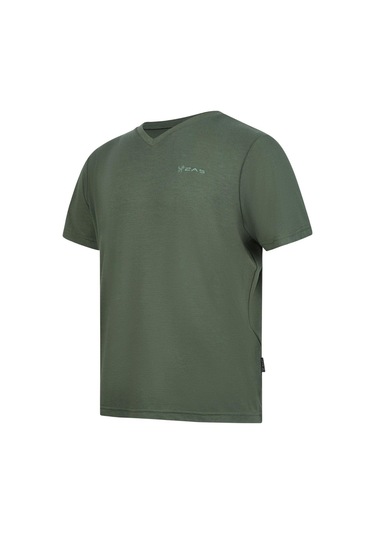 2as Victor Erkek Viloft V Yaka T-shirt Haki Haki