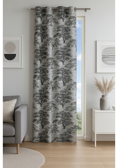 Ancona Halkalı Fon Perde Antrasit 140x260 Antrasit